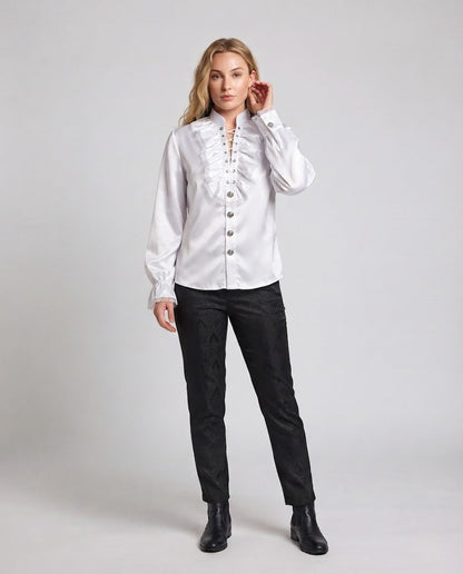 Women's Ruffle Blouse with Elegant Details Shop Velvia