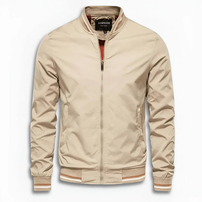 Men's Casual Transitional Jacket with Water-Repellent Surface & Stand Collar Shop Velvia