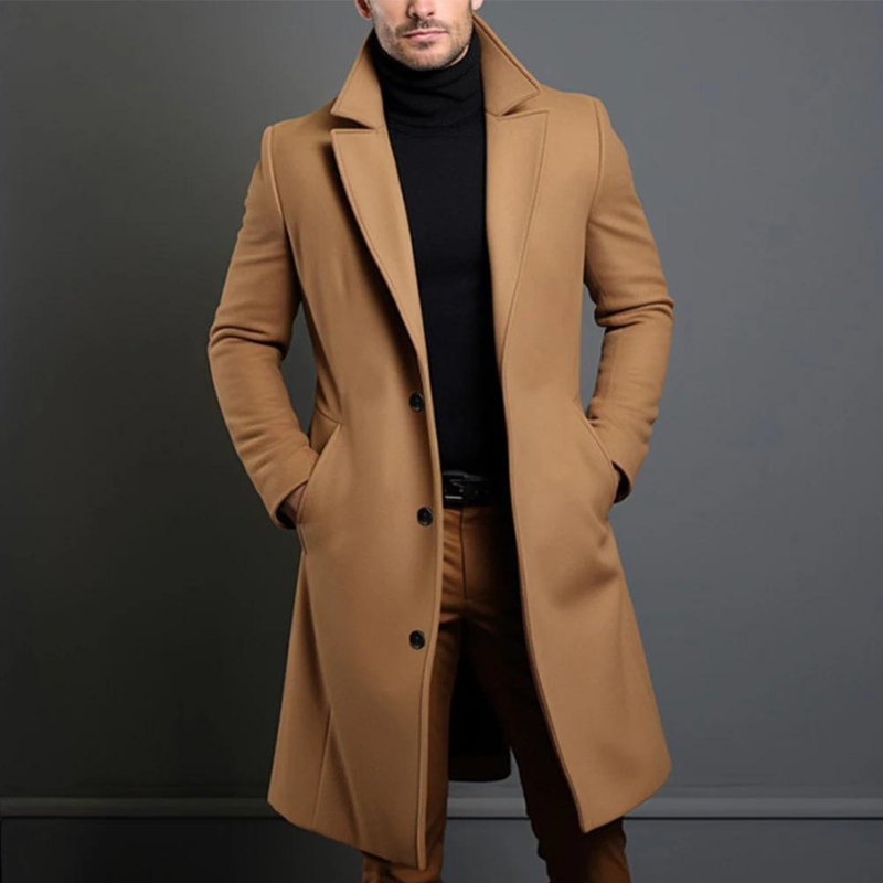 Shop Velvia | Men's Winter Coat with Long Sleeves and Classic Fit Style
