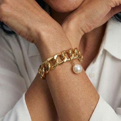 Women's Open Multi-Row Bracelet with Ball Ends