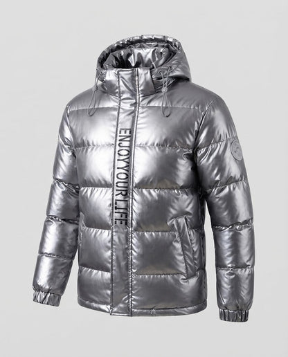 Men's Glossy Quilted Jacket Shop Velvia