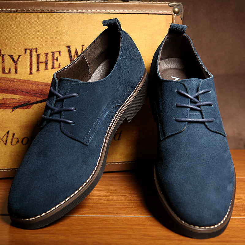 Men's Elegant Suede Lace-Up Shoe Shop Velvia