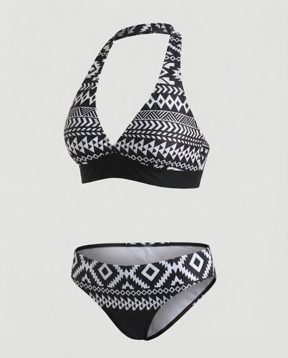Bikinis with Floral and Geometric Print