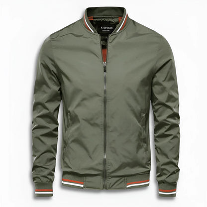 Men's Casual Transitional Jacket with Water-Repellent Surface & Stand Collar | Shop Velvia