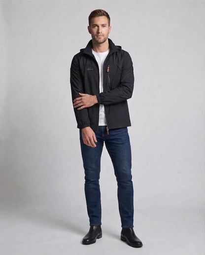 Men's lightweight windproof casual zip jacket with chest zipper pocket Shop Velvia