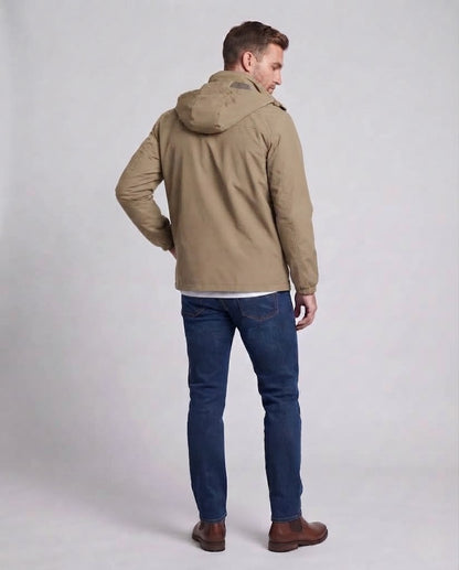Men's Lightweight Breathable Hooded Outdoor Jacket with Chest Pocket and Concealed Zipper Shop Velvia