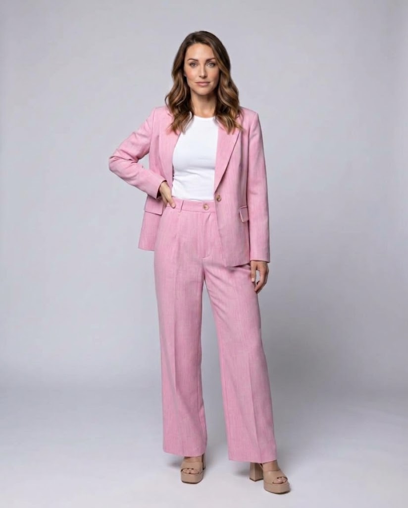 Women's Two-Piece Blazer and Palazzo Pants Set Shop Velvia