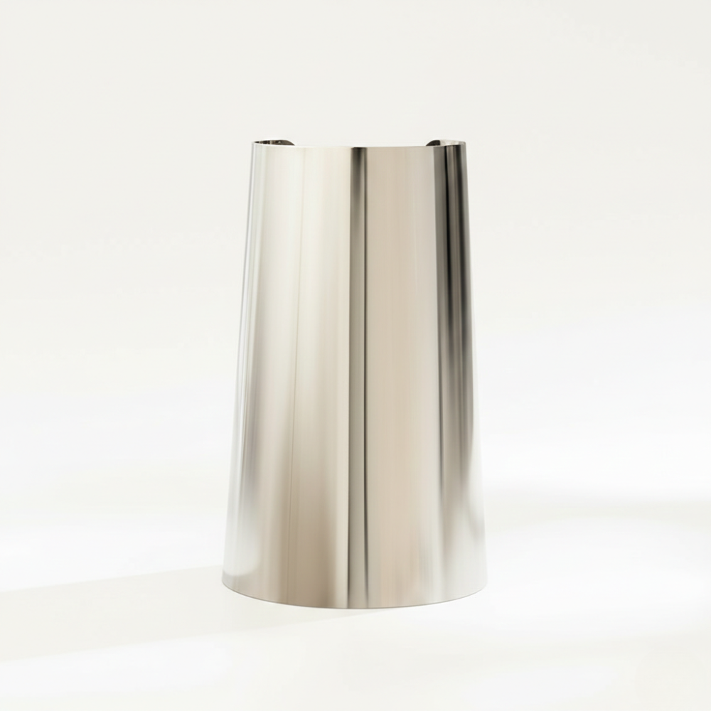 Women Wide Open Bangle in Shiny Metal Look