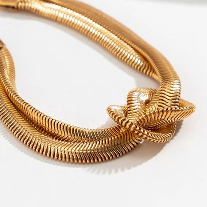 Women's Bracelet with Knot Design and Braided Structure