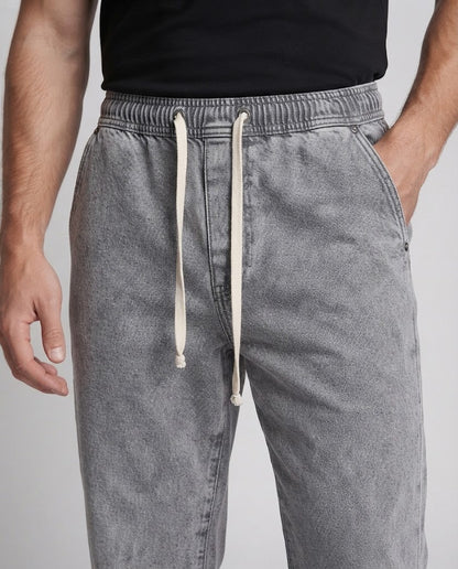 Men's wide baggy jeans with drawstring and deep crotch Shop Velvia