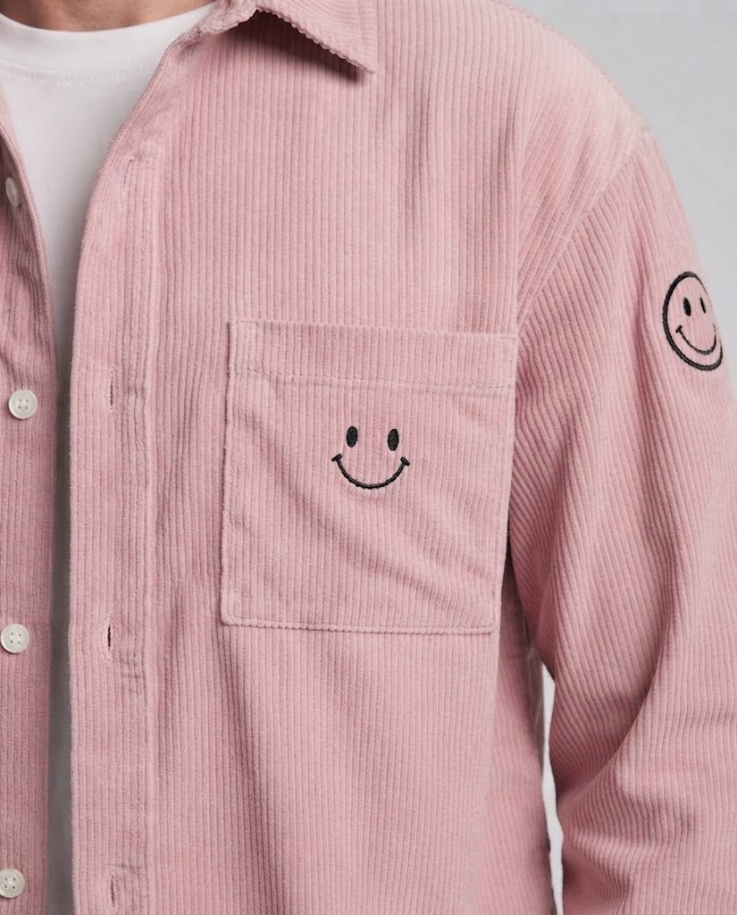 Men's Casual Cord Jacket with Casual Design and Smiley Detail Shop Velvia