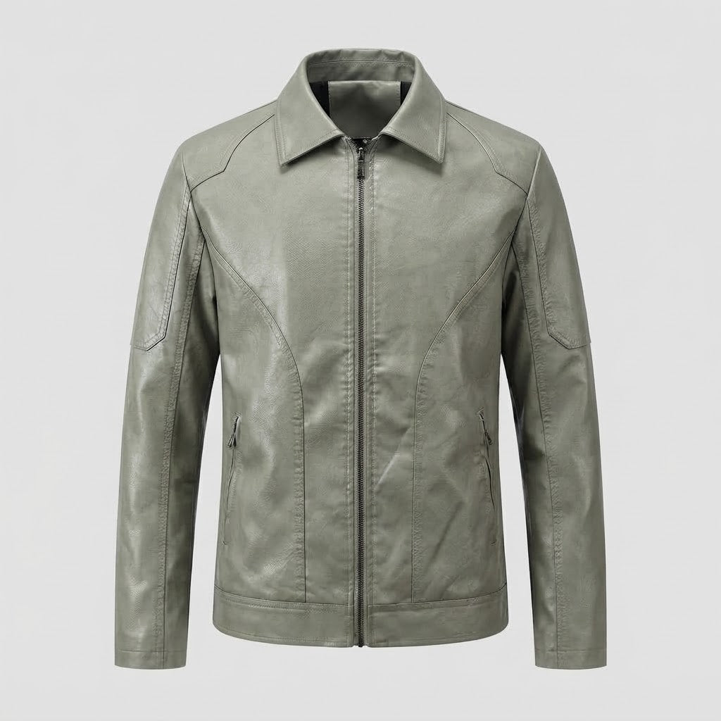 Men's modern faux leather jacket Shop Velvia