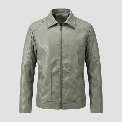 Men's modern faux leather jacket Shop Velvia