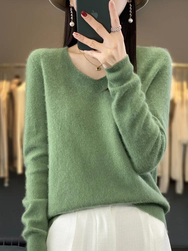 Shop Velvia | Cashmere Pullover Women Elegant V-neck, Soft & Comfortable