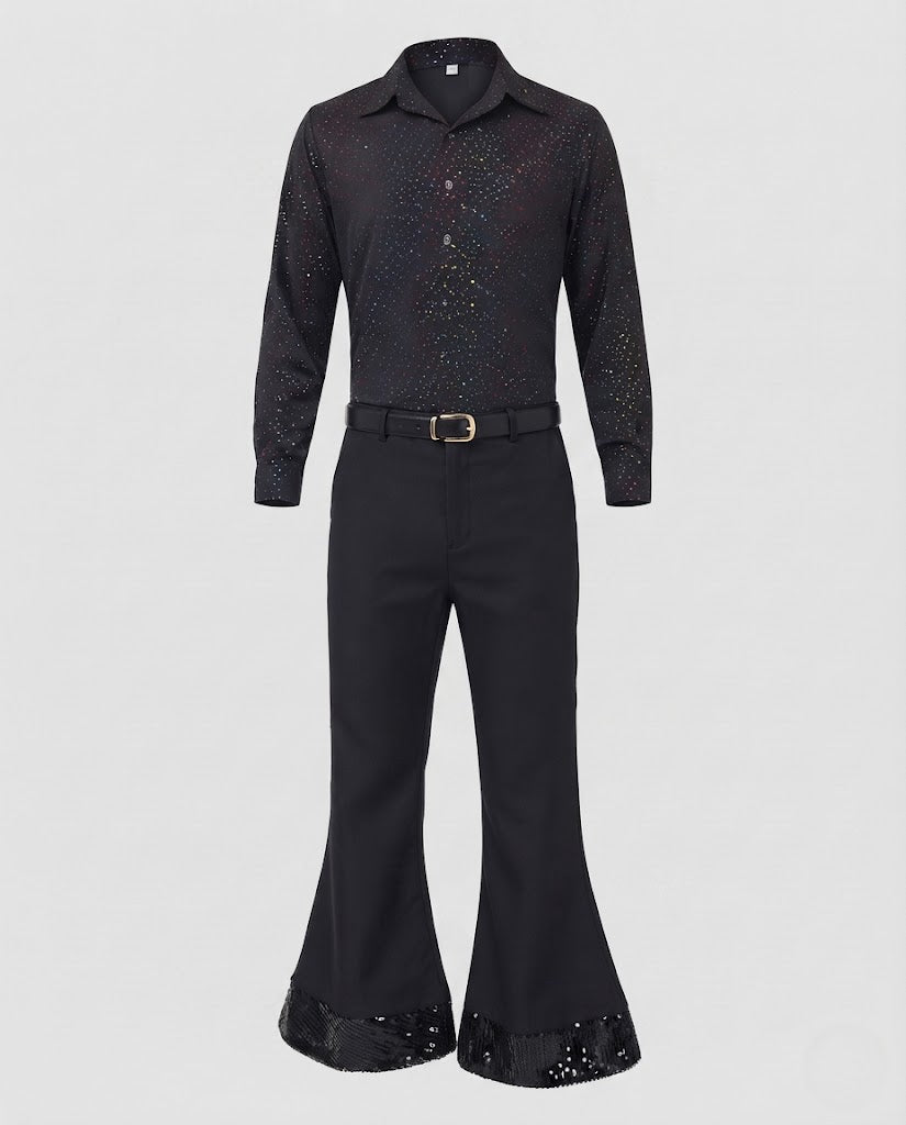 Men's disco costume with glitter details Shop Velvia