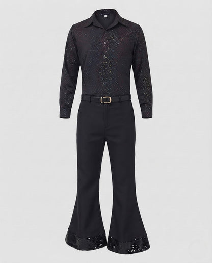 Men's disco costume with glitter details Shop Velvia