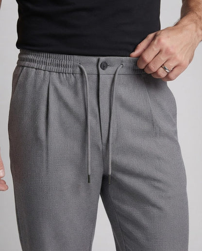 Men's Lightweight Relaxed Pants with Elastic Waistband, Drawstring, and Soft Pleat Shop Velvia