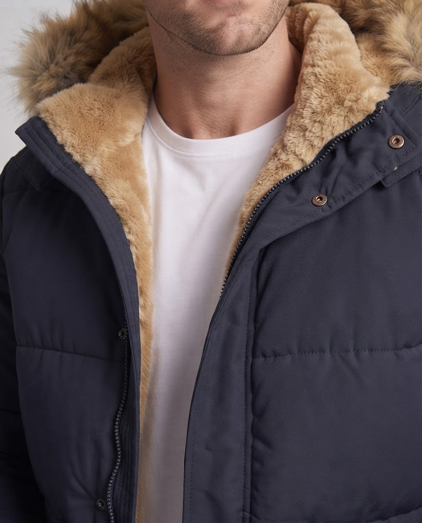 Men's winter jacket with faux fur lining Shop Velvia
