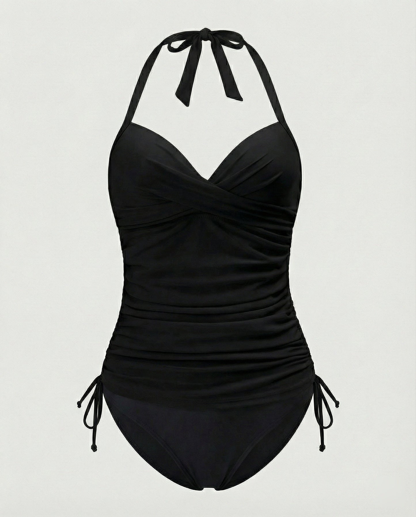 Tankini with V-neck in leopard print