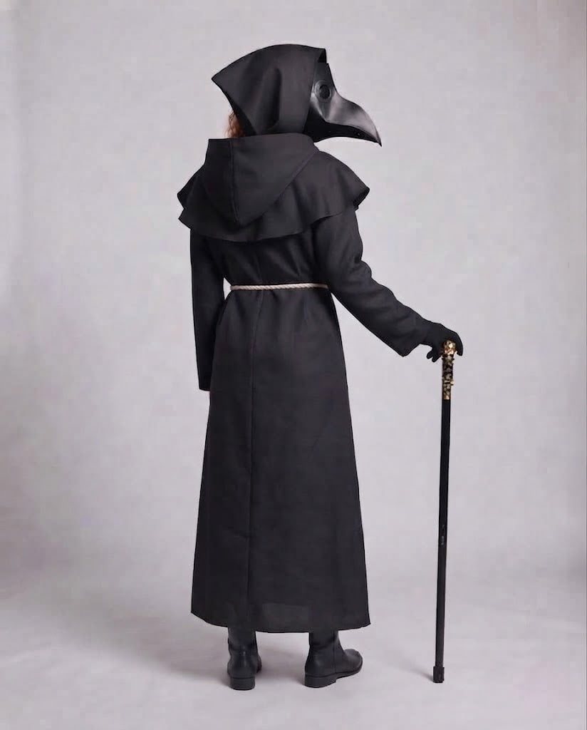 Women's monk costume with hood and ruffle elements Shop Velvia