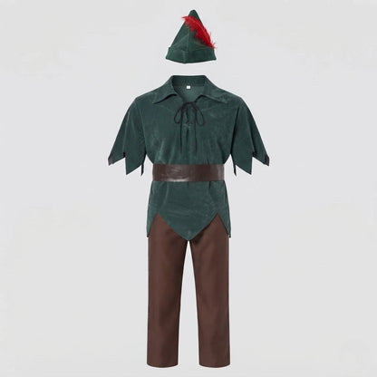 Men's Peter Pan Costume with Hip Belt and Characteristic Hat Shop Velvia