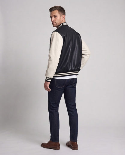 Men's Elegant Bomber Jacket with Embroidered Design Shop Velvia