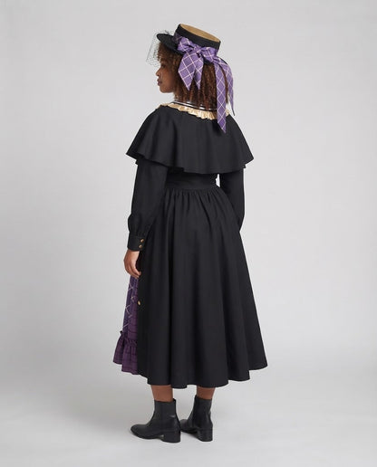 Women's costume dress with historically inspired elements and elegant accessories Shop Velvia
