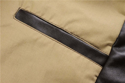 Shop Velvia | Men's Leather Jacket with Practical Pockets