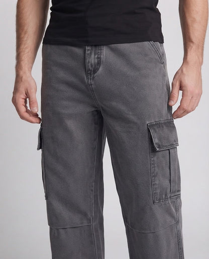 Men's Wide Utility Cargo Pants with Knee Inserts and Multiple Pockets Shop Velvia