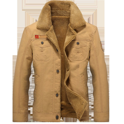 Men's canvas trucker jacket with sherpa lining and utility pockets Shop Velvia