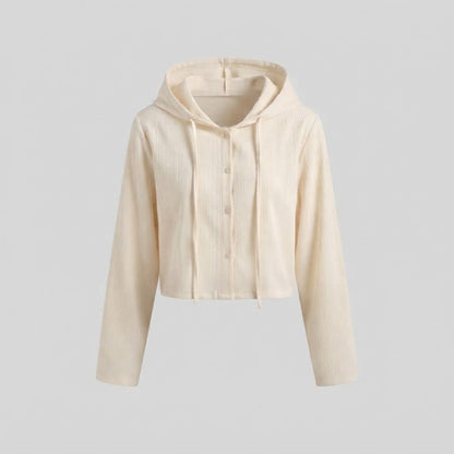 Women's Short-Cut Hooded Blouson made of Lightweight Crinkle Quality Shop Velvia