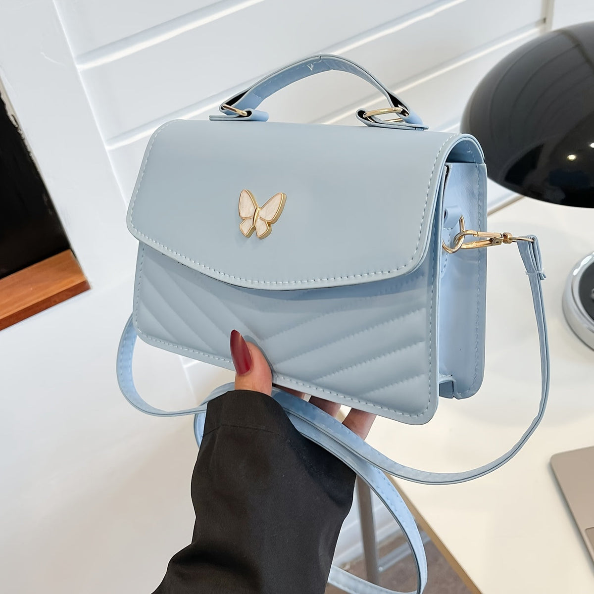 Shop Velvia | Fashionable Solid Color Shoulder Bag and Crossbody Bag