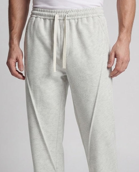 Men's Wide Relaxed Sweatpants with Drawstring and Pressed Pleat Shop Velvia