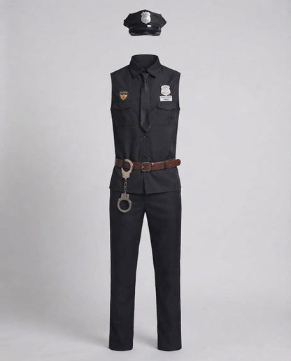 Men's Police Costume with Sleeveless Top and Accessories Shop Velvia