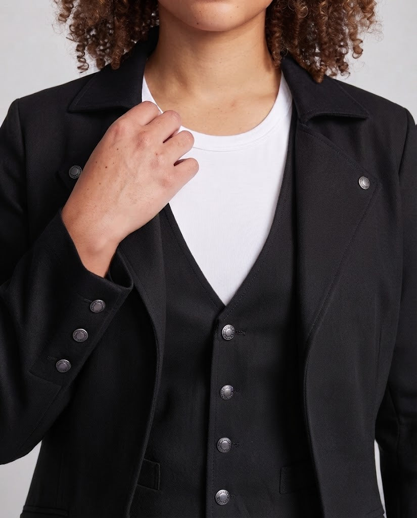 Women Long Coat with Asymmetric Cut and Elaborate Button Details Shop Velvia