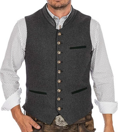 Shop Velvia | Men's Traditional Waistcoat Waistcoat Gray Classic Elegant