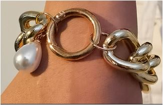 Women's Open Multi-Row Bracelet with Ball Ends