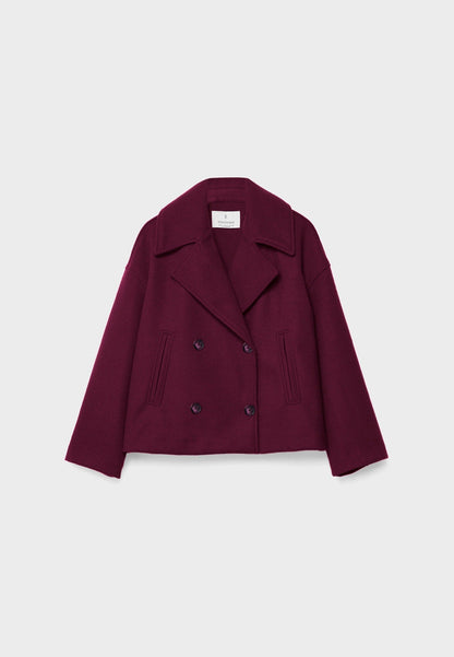 Ladies short double-breasted coat