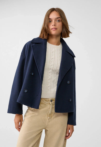 Ladies short double-breasted coat