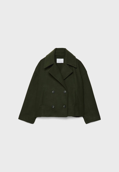 Ladies short double-breasted coat