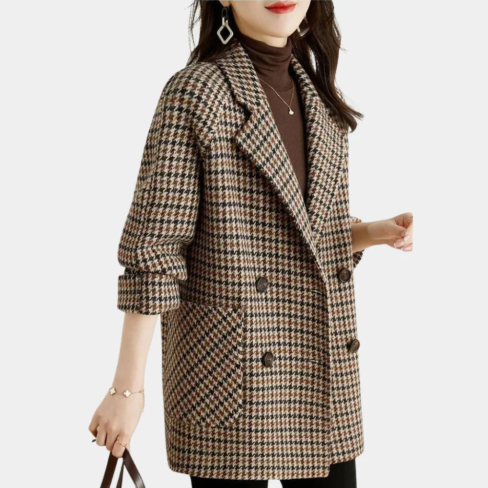 Shop Velvia | Classic Double-Breasted Women's Coat
