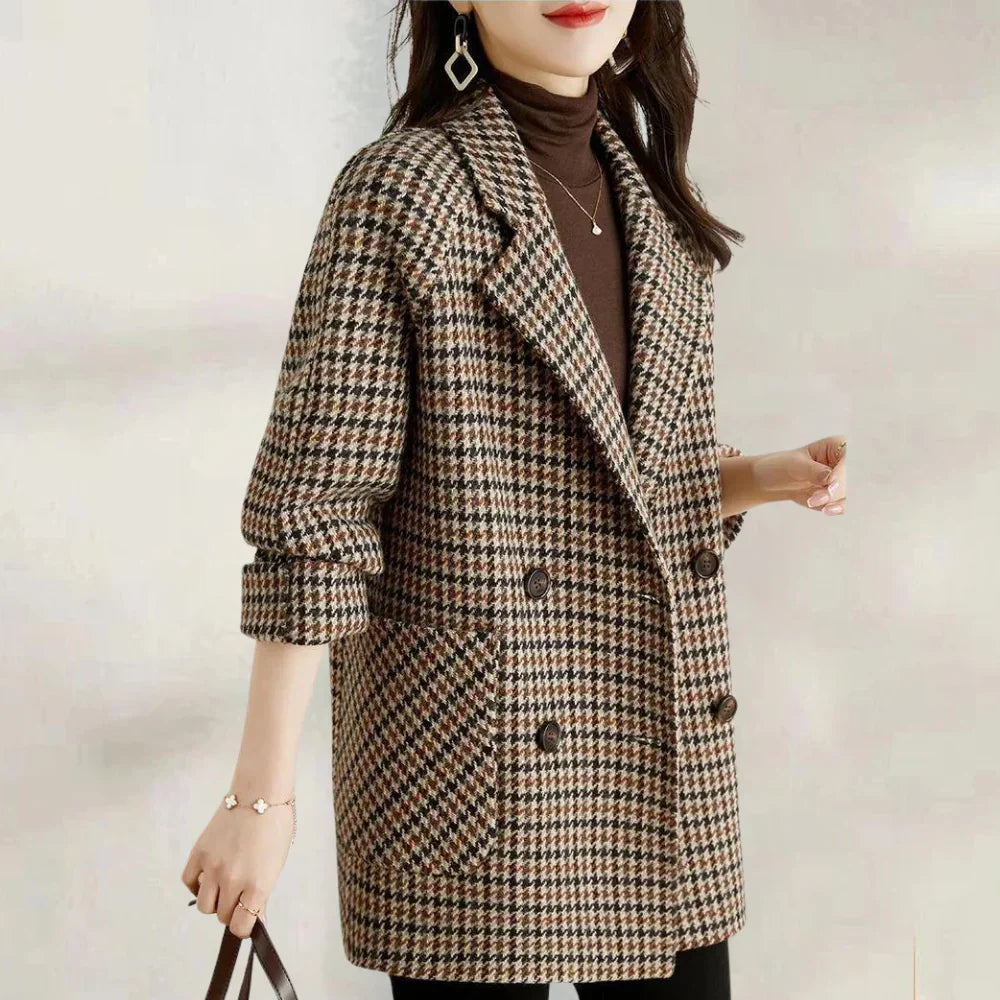 Shop Velvia | Classic Double-Breasted Women's Coat