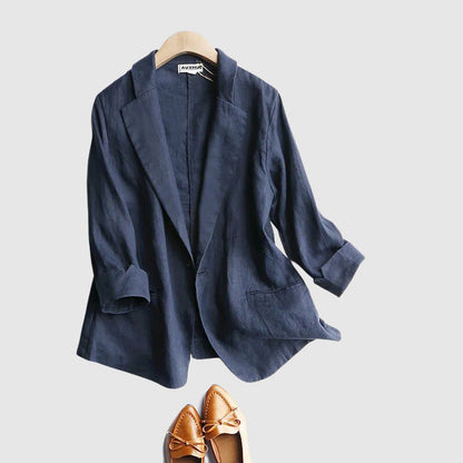 Shop Velvia | Daly Chic Minimalist Linen Blazer