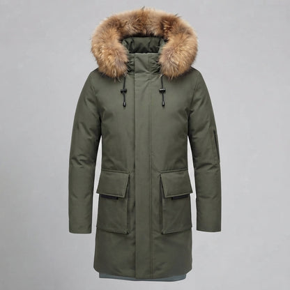 Men's Fashion Winter Jacket with Faux Fur Collar Shop Velvia