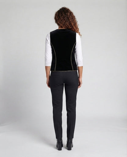 Women Elegant Velvet Vest with Button Details Shop Velvia