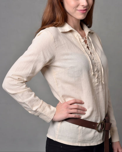 Women's casual long sleeve with drawstring Shop Velvia
