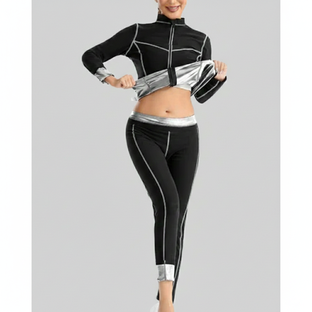 Women's Sports Set Stretch with Zip Jacket and Leggings
