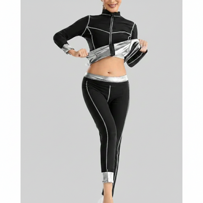 Women's Sports Set Stretch with Zip Jacket and Leggings