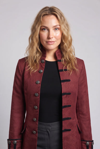 Ladies elegant tailcoat with elaborate jacquard pattern Shop Velvia