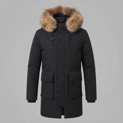 Men's Fashion Winter Jacket with Faux Fur Collar Shop Velvia